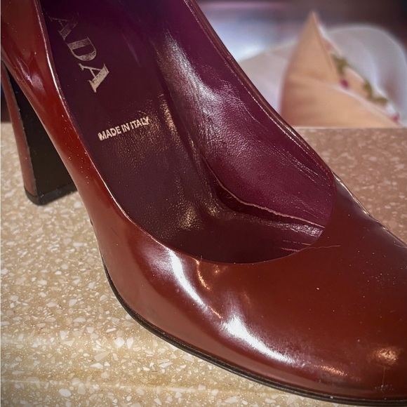 Sale Weekend Prada Burgundy Heels - Picture 4 of 5